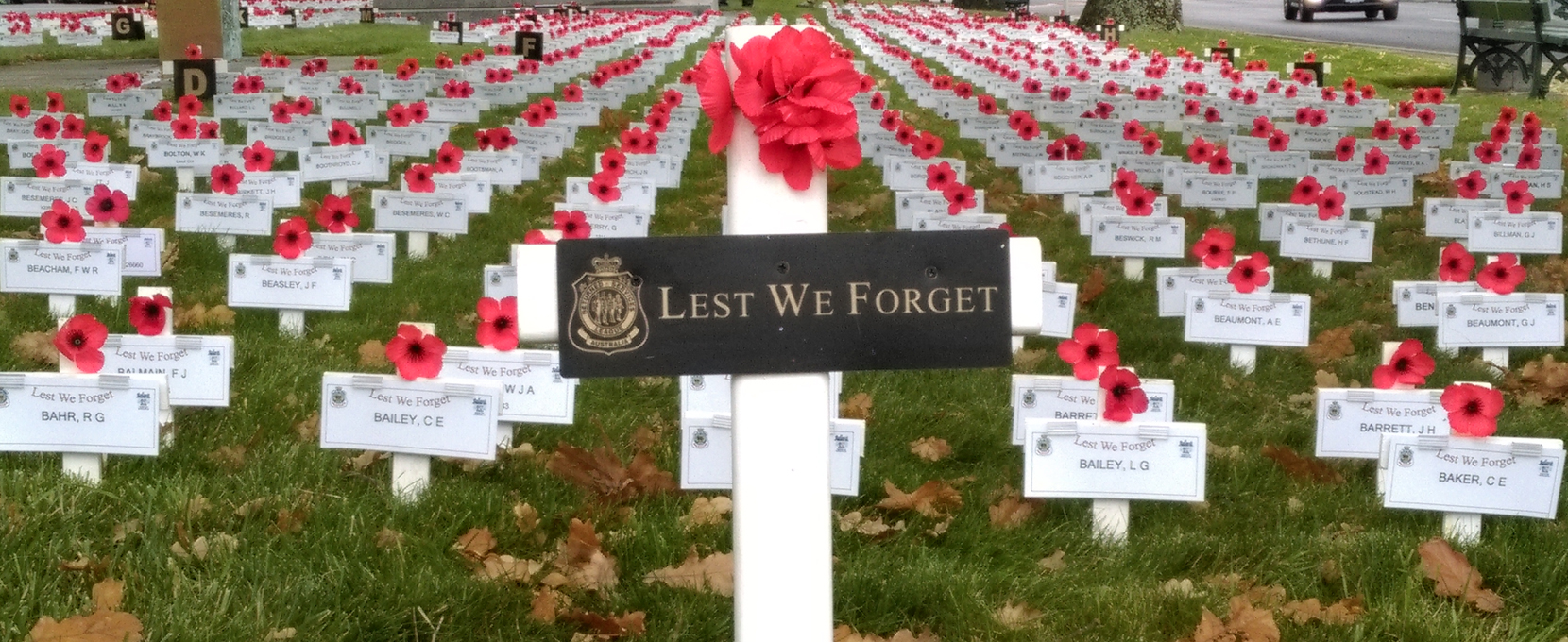 Field of Remembrance, Lest We Forget