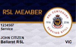 Sample RSL membership card